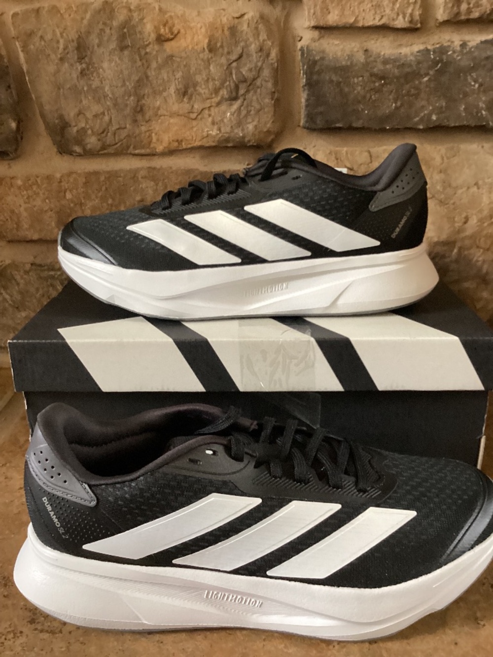 Adidas Duramo SL 2 W Women's 8.5 Black White Sneakers LightMotion‎ NIB